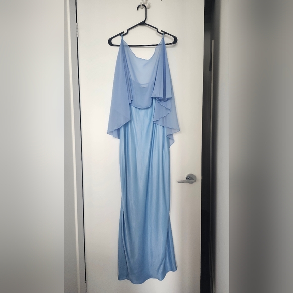 ASOS Dresses & Skirts - ASOS DESIGN cape detail maxi dress in blue